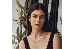  Starlit Drops - Link necklaces - Silver / Rhodium plated - Zirconia - 45cm